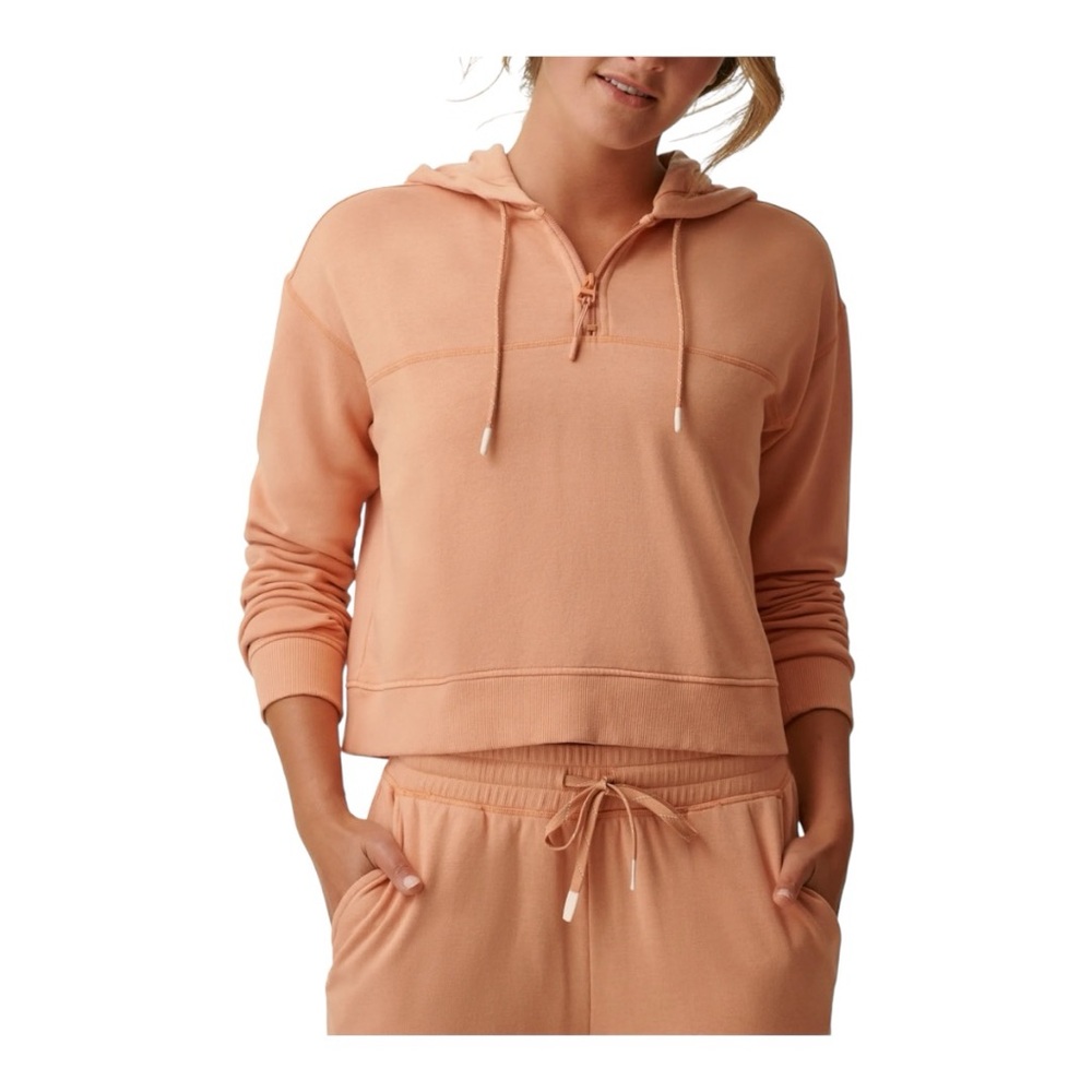 New Bass Outdoor Women's Hibernate Half Zip Hoodie Top Peach Size XSmall